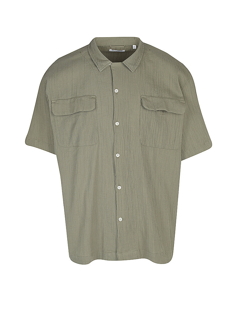 KNOWLEDGE COTTON APPAREL Hemd Regular Fit Wave  grün | M